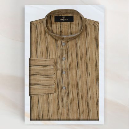 Heritage Sand Textured Cotton Panjabi