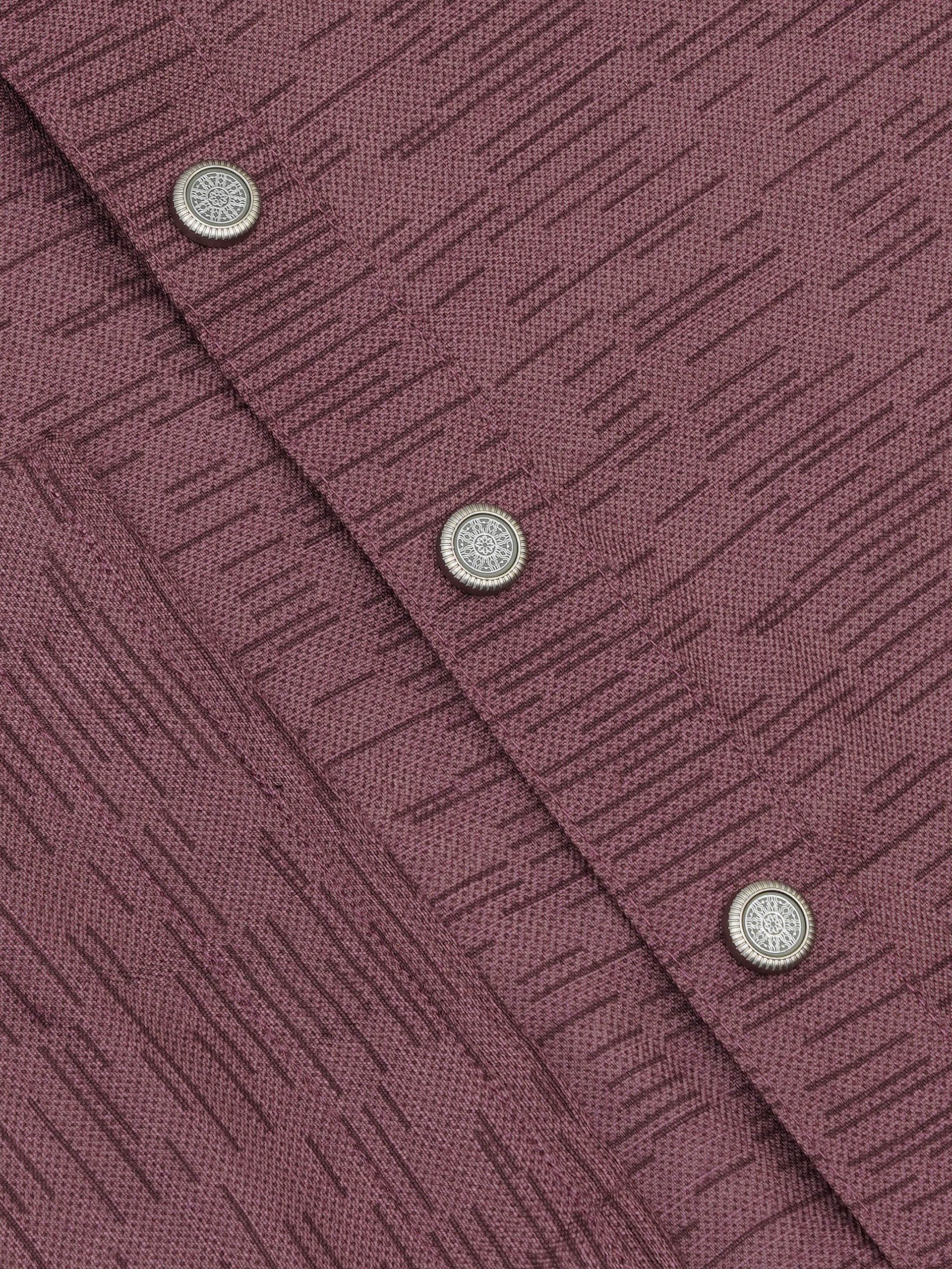 Dusty Rose Textured Cotton Panjabi - Image 4